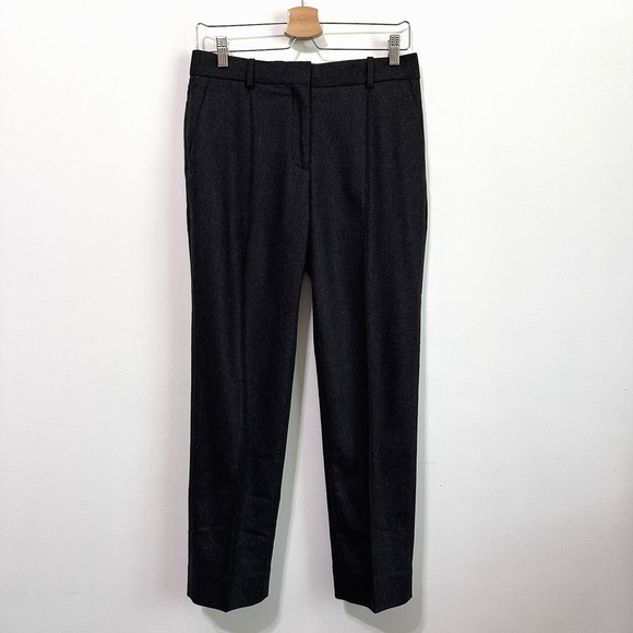 Everlane Trousers Pants 2 Wool Cashmere Gray 30x26.5 Crop Career Luxury Work - Picture 1 of 9